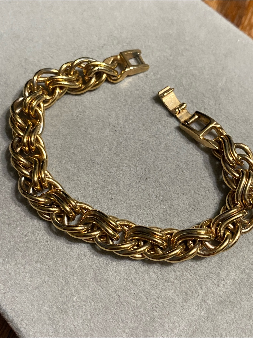 Gold Chunky Twisted Rope Chain Bracelet